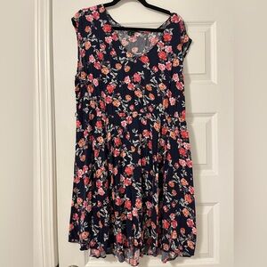 Torrid Blue and Pink Floral Dress